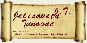 Jelisaveta Tunovac vizit kartica